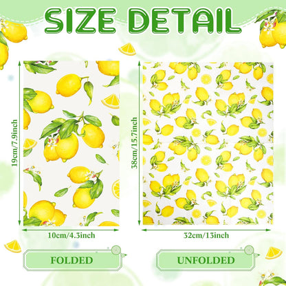 150 Pcs Summer Lemon Disposable Napkins 3 Ply Yellow Lemon Cocktail Paper Napkin Decorative Hand Towels for Wedding Kitchen Bathroom Summer Beverage Baby Shower Party