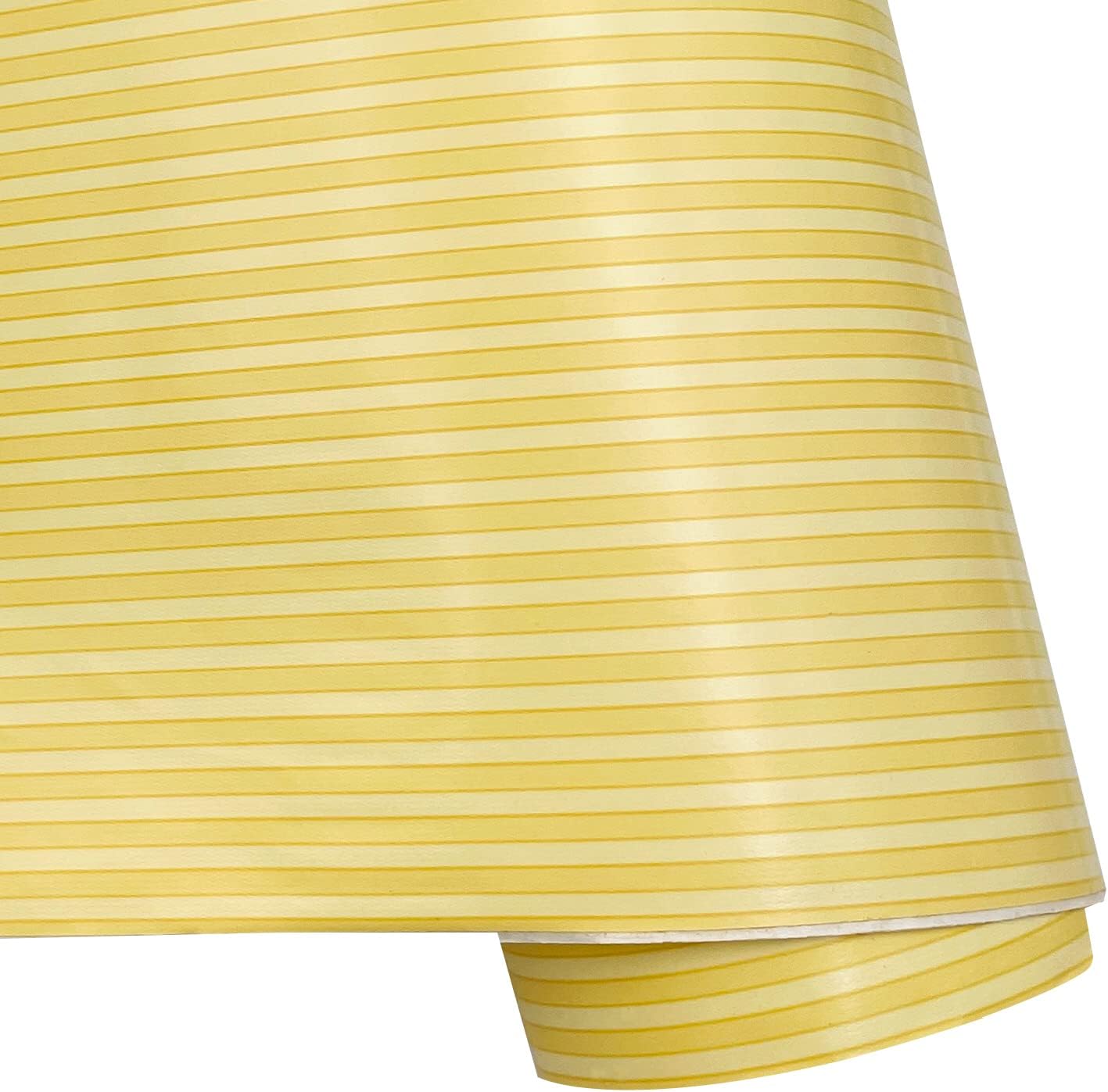 Yifely Yellow White Stripes Shelf Liner Drawer Units Decor Sticker Self-Adhesive Tabletop Protect Paper 17.7 Inch by 9.8 Feet