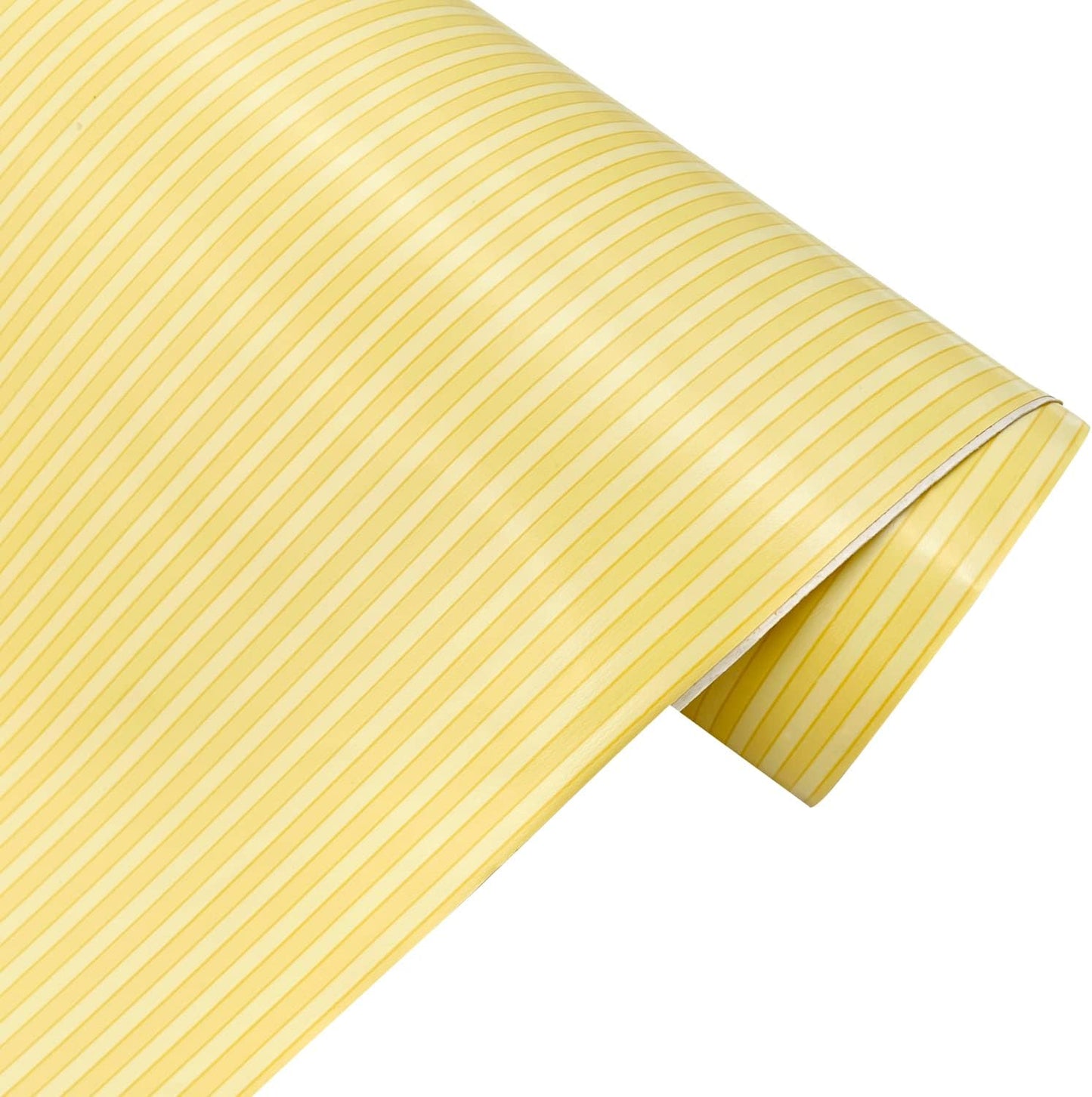 Yifely Yellow White Stripes Shelf Liner Drawer Units Decor Sticker Self-Adhesive Tabletop Protect Paper 17.7 Inch by 9.8 Feet