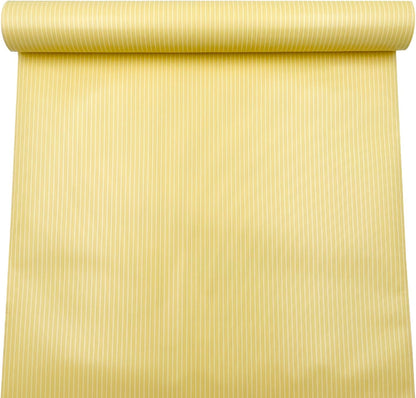 Yifely Yellow White Stripes Shelf Liner Drawer Units Decor Sticker Self-Adhesive Tabletop Protect Paper 17.7 Inch by 9.8 Feet