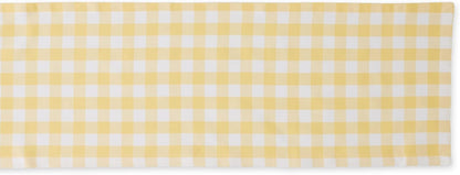 Checkered Tabletop Collection 100% Cotton, Machine Washable, Table Runner, 14x108, Yellow