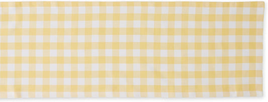 Checkered Tabletop Collection 100% Cotton, Machine Washable, Table Runner, 14x108, Yellow