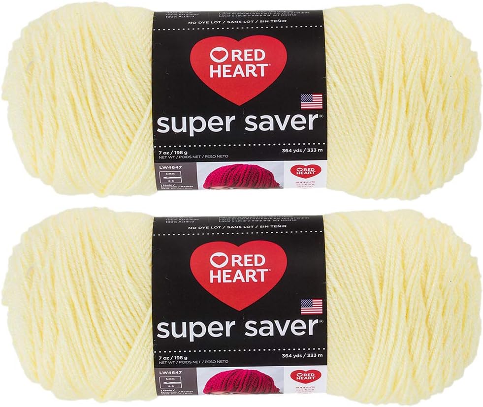 Bulk Buy: Super Saver (2-Pack) (Pale Yellow, 7 oz Each Skein)