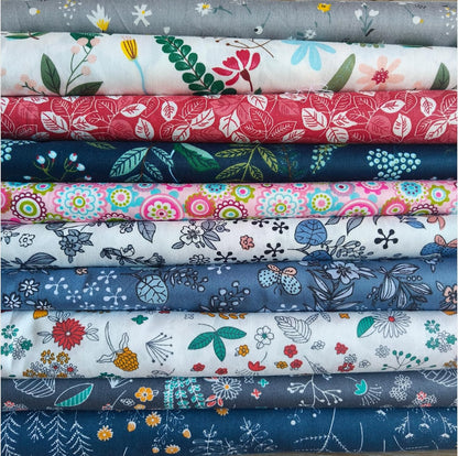 7PCS 9.8" x 9.8"(25 * 25CM) Quilting Fat Quarters Fabric Bundles, for Sewing Crafting,Print Floral Striped Polka Dot 100% Cotton Gingham Fabric (Yellow, 25 * 25cm)