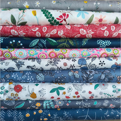 7PCS 9.8" x 9.8"(25 * 25CM) Quilting Fat Quarters Fabric Bundles, for Sewing Crafting,Print Floral Striped Polka Dot 100% Cotton Gingham Fabric (Yellow, 25 * 25cm)