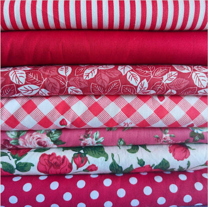 7PCS 9.8" x 9.8"(25 * 25CM) Quilting Fat Quarters Fabric Bundles, for Sewing Crafting,Print Floral Striped Polka Dot 100% Cotton Gingham Fabric (Yellow, 25 * 25cm)