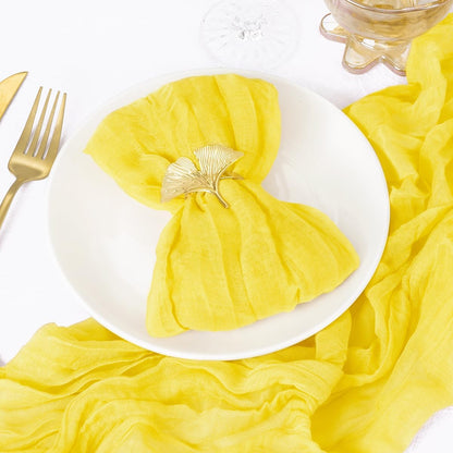 20 Pack Lemon Yellow Cheesecloth Napkins Summer Cloth Napkins Set of 20 Dinner Napkins Bulk 21x21 Inches for Wedding Bridal Shower Baby Shower Parties