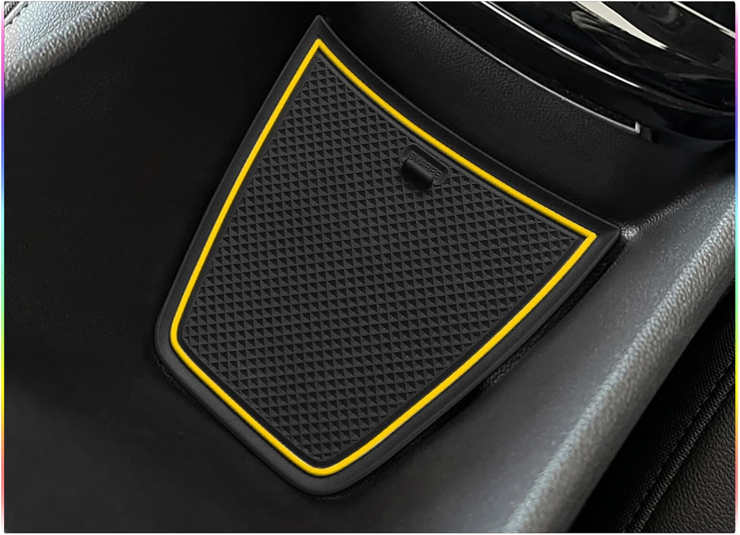 SKTU 2024 2025 2026 Chevy Trax Door Slot Mat for 2024 2025 2026 Chevrolet Trax (LS,1RS,LT,2RS,ACTIV) 14PCS Fit Door Compartment Cup Center Console Liners (Yellow)
