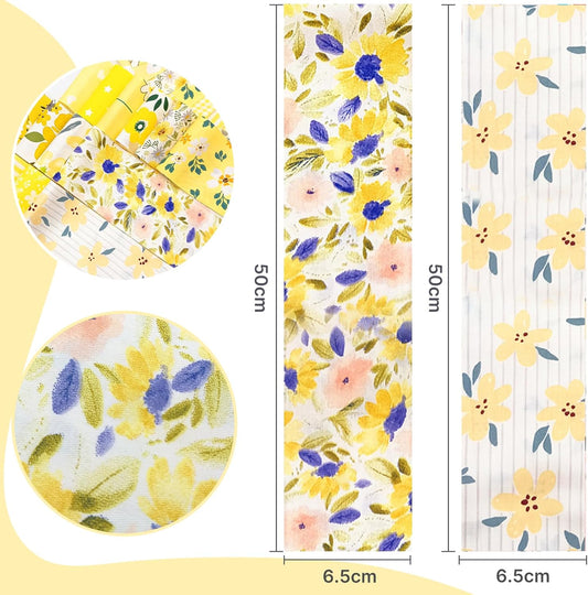 80 Pcs Jelly Roll Fabric Strips for Quilting Fabrics, Sewing Supplies 2.6 Inch Precut Cotton Fabric Bundles, Perfect for Quilt Projects Yellow