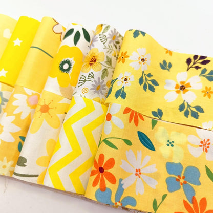 80 Pcs Jelly Roll Fabric Strips for Quilting Fabrics, Sewing Supplies 2.6 Inch Precut Cotton Fabric Bundles, Perfect for Quilt Projects Yellow