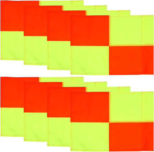 8 Pieces Soccer Referee Flags and Corner Flags with Dual-Color | Red and Yellow Football Corner Flag for Soccer Football Track Volleyball Training Referee Signaling and Field Marking