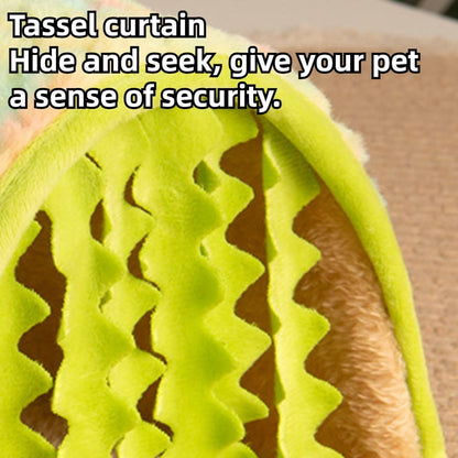 Guinea Pig Hideout - Fleece Tunnel House Cage Accessories for Rat Hamster Hedgehog Chinchilla Small Animal - Playing Sleeping Hunting Resting Washable Tube (Yellow,Small)