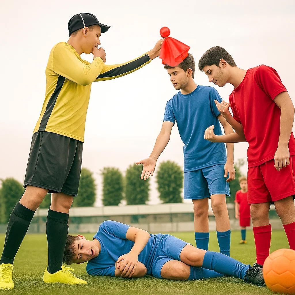 Referee Game Penalty Flags Set – 8 x Soccer Penalty Flags (4 Red & 4 Yellow) + Black Whistle – Ultimate Football Penalty Flags Set for Ref, Party Game, Training – Yellow & Red Penalty Flag, Football Penalty Flags