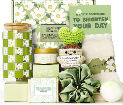 Gift Baskets for Women, Unique Birthday Gifts for Women Friendship | Best Friend Birthday Christmas Gift, Get Well Soon Sending Sunshine Teen Girl Gifts for Daughter Sister - BRIGHTEN UP HER DAY