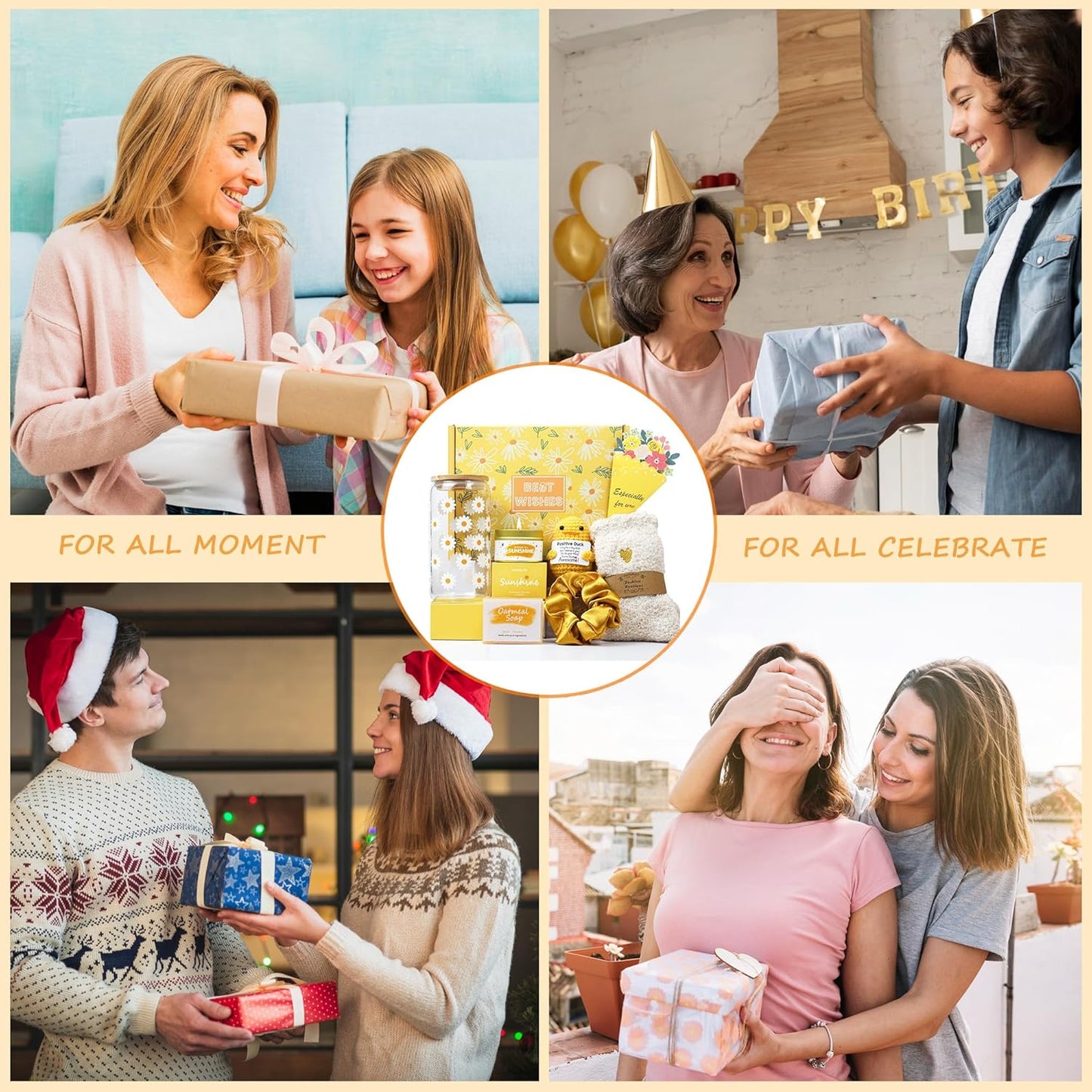 Gift Baskets for Women, Unique Birthday Gifts for Women Friendship | Best Friend Birthday Christmas Gift, Get Well Soon Sending Sunshine Teen Girl Gifts for Daughter Sister - BRIGHTEN UP HER DAY