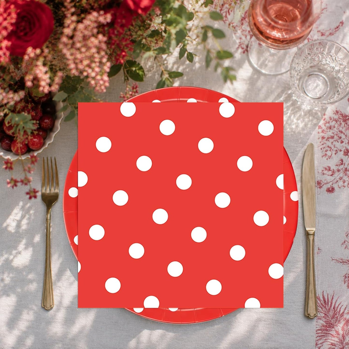 50PCS Yellow Polka Dot Paper Plates and Napkins Party Supplies, Yellow and White Party Plates and Napkins Tableware Set for Birthday Bridal & Baby Shower Wedding Party Decoration
