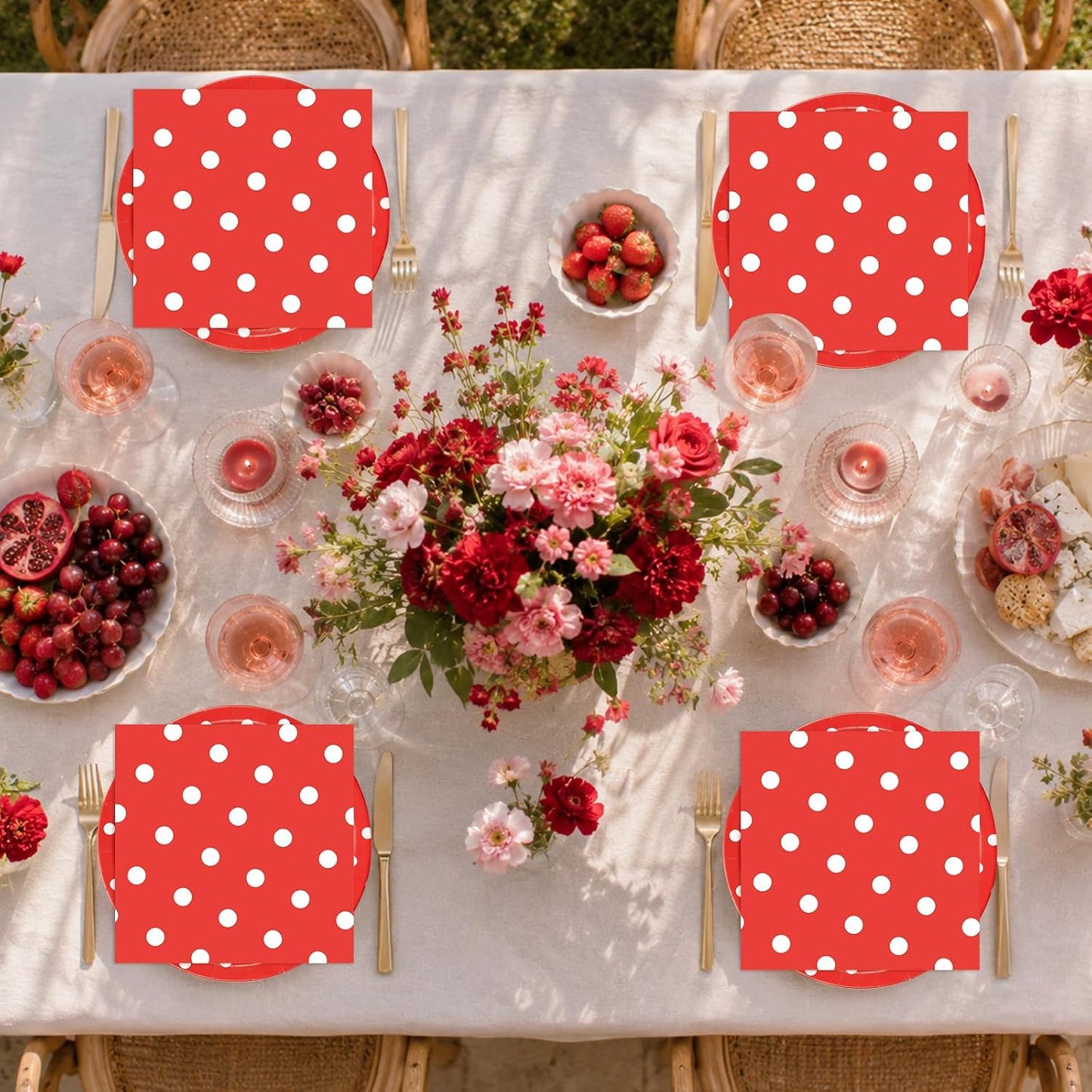 50PCS Yellow Polka Dot Paper Plates and Napkins Party Supplies, Yellow and White Party Plates and Napkins Tableware Set for Birthday Bridal & Baby Shower Wedding Party Decoration
