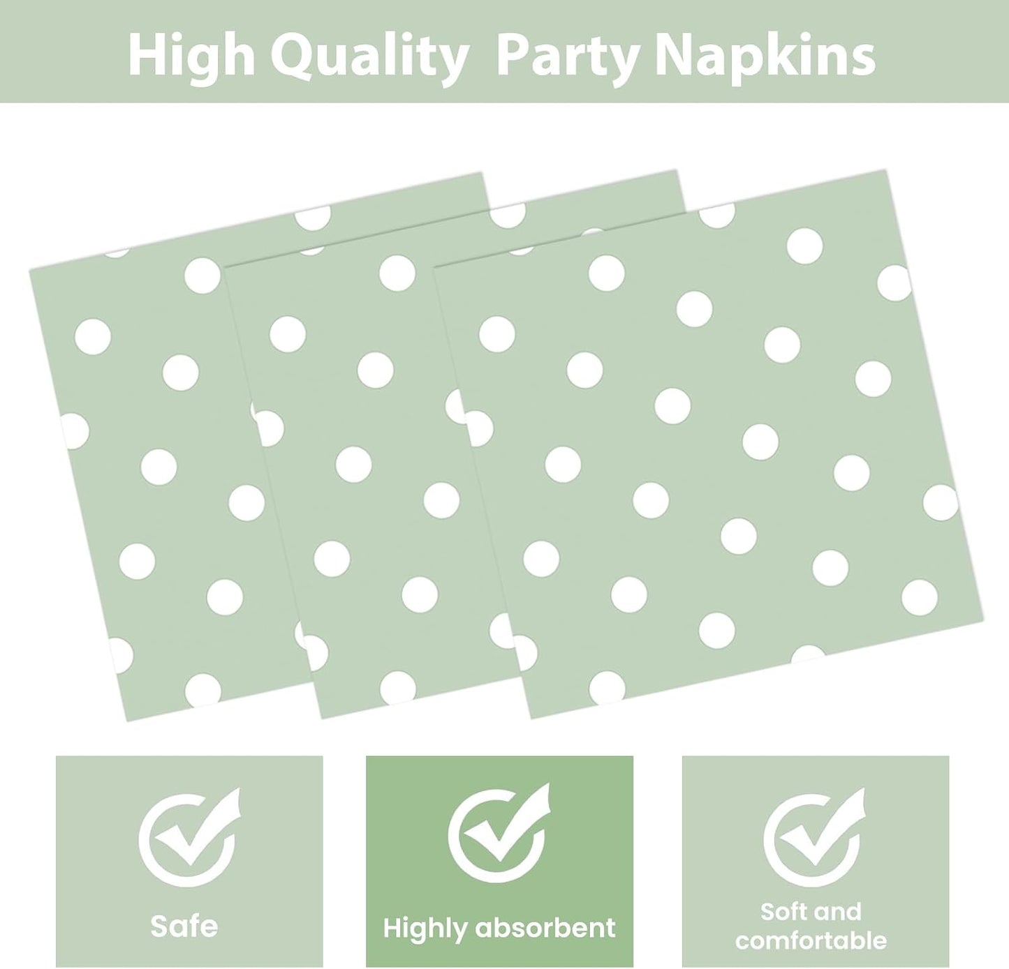50PCS Yellow Polka Dot Paper Plates and Napkins Party Supplies, Yellow and White Party Plates and Napkins Tableware Set for Birthday Bridal & Baby Shower Wedding Party Decoration
