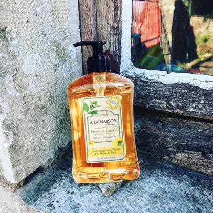 Provence Lemon Liquid Hand Soap - Triple French Milled Natural Moisturizing Soap (16.9 oz Bottle)
