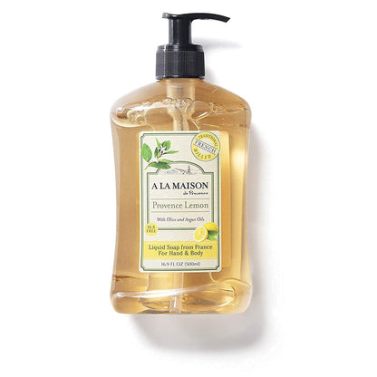 Provence Lemon Liquid Hand Soap - Triple French Milled Natural Moisturizing Soap (16.9 oz Bottle)