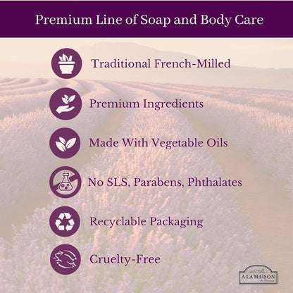 Provence Lemon Liquid Hand Soap - Triple French Milled Natural Moisturizing Soap (16.9 oz Bottle)