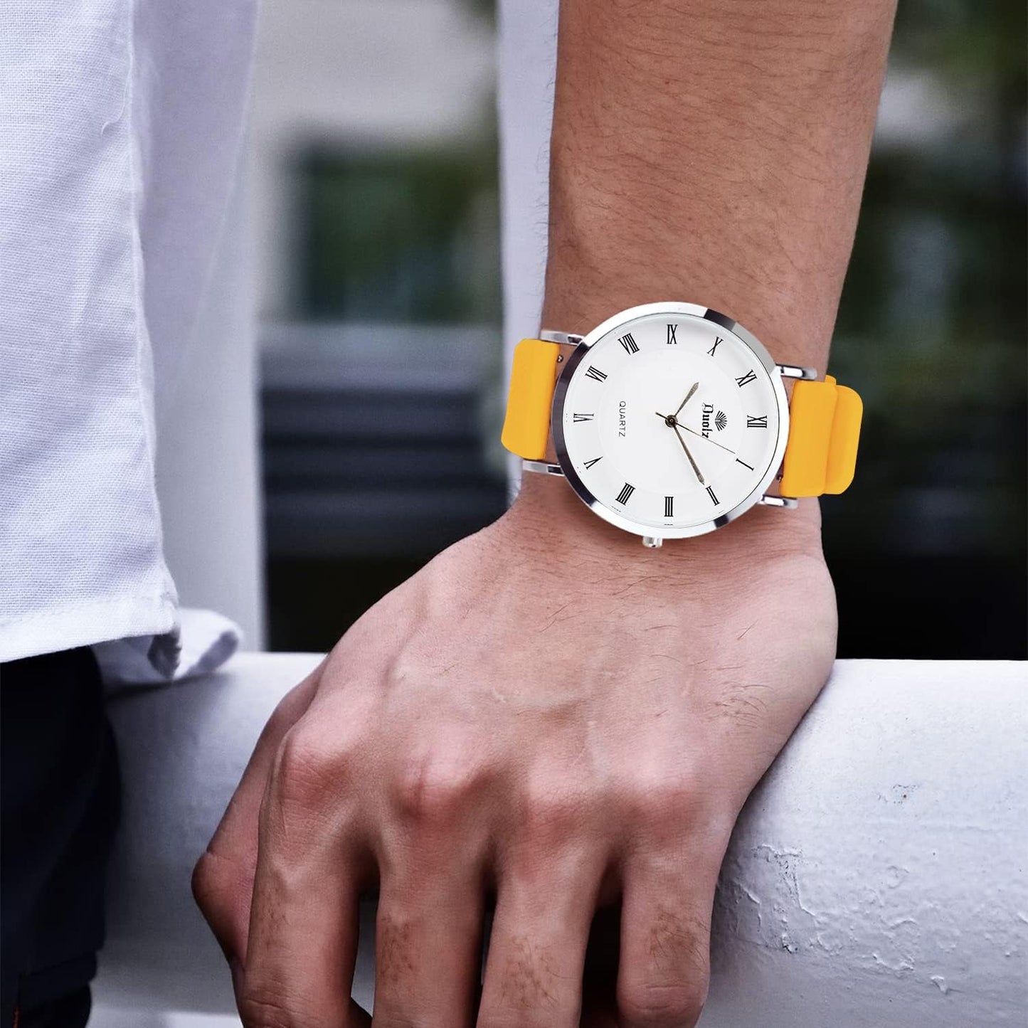 Silicone Watch Bands Rubber - Yellow Quick Release Watch Straps Soft - Waterproof Military Watch Strap for Men Women - for Smart Watches Bracelet Replacement 18mm 19mm 20mm 21mm 22mm