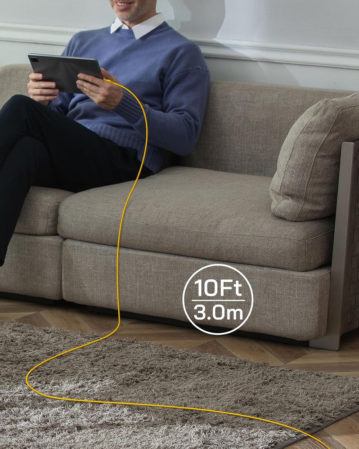 20W Fast Charger for iPhone 14/13/12 [3-Pack, MFi Certified] | USB-C PD power adapter with 10Ft cable, compatible with iPhone 14/13/12/11/Pro Max/Pro/Plus/Mini, iPad & more - Yellow