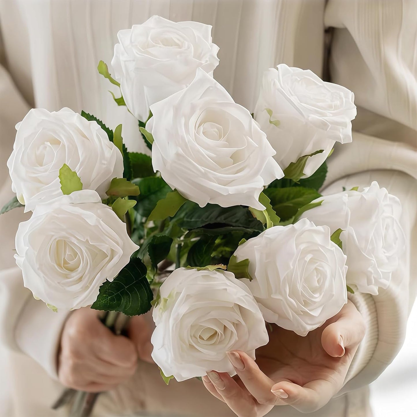 5Pcs Yellow Real Touch Latex Roses Wedding Centerpiece Home Decor | Real-touch yellow latex roses.Lifelike petals,bendable stems.Perfect for wedding centerpiece,vase,or DIY bouquet. No watering