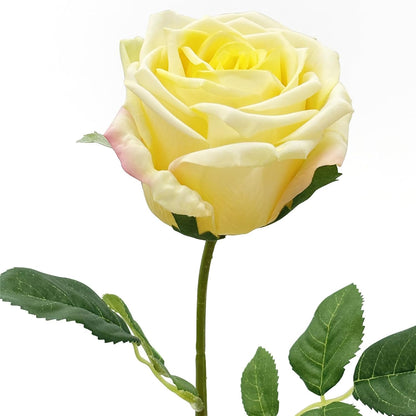 5Pcs Yellow Real Touch Latex Roses Wedding Centerpiece Home Decor | Real-touch yellow latex roses.Lifelike petals,bendable stems.Perfect for wedding centerpiece,vase,or DIY bouquet. No watering
