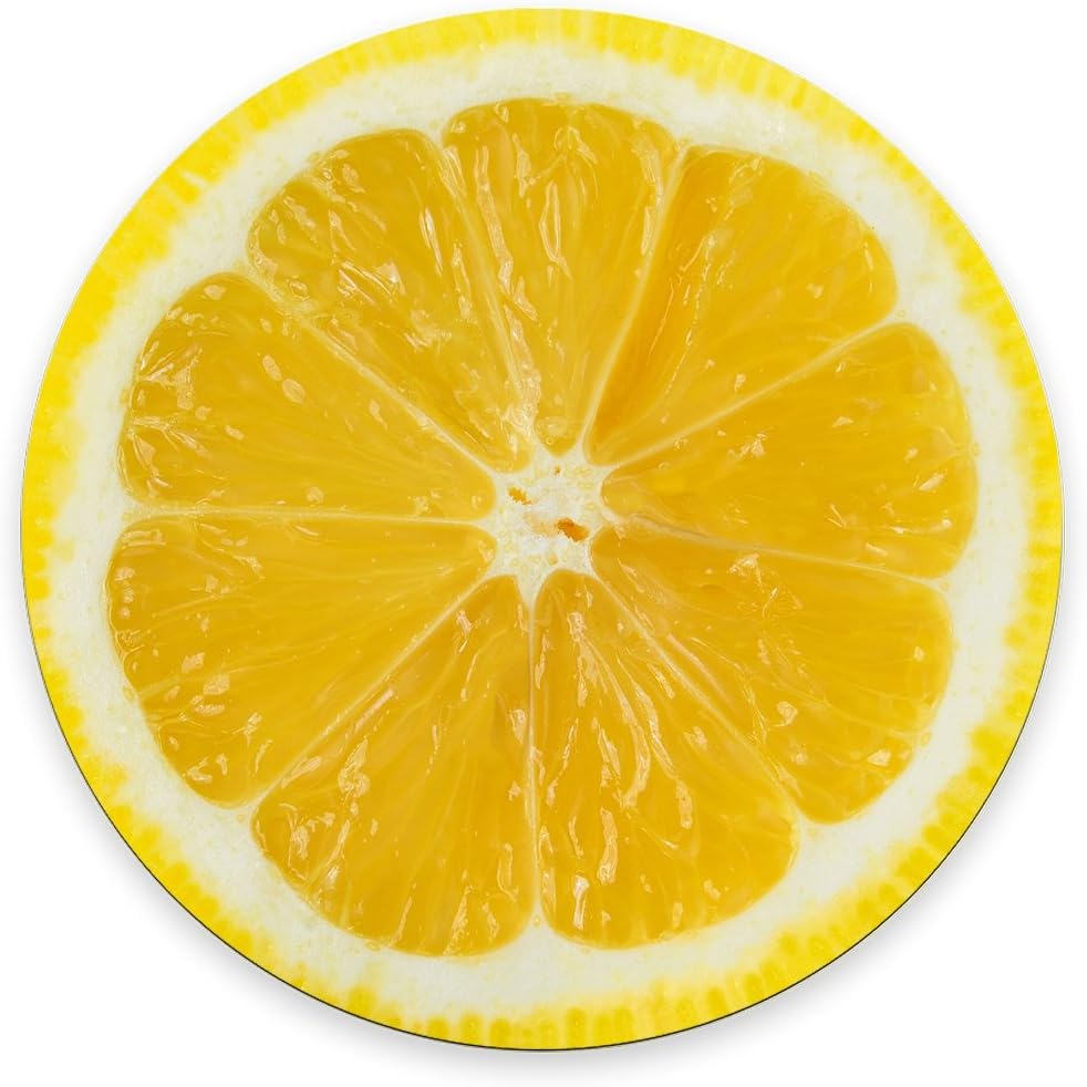 Lemon Slice Mousepad, Tropical Mouse Pad, Fruit Mousepad, Vegan Mouse Pad, Funny, Food Mousepad