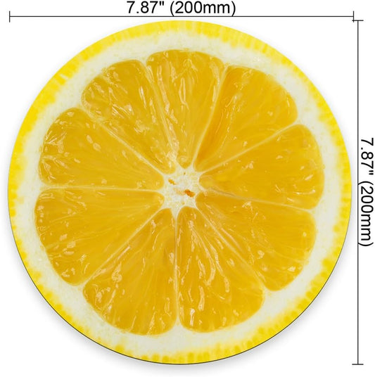 Lemon Slice Mousepad, Tropical Mouse Pad, Fruit Mousepad, Vegan Mouse Pad, Funny, Food Mousepad