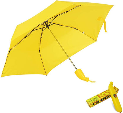 Sun Rain Umbrella UM-Banana Folding Yellow Umbrella UV Protection for Outdoor Activities Fancy Gifts