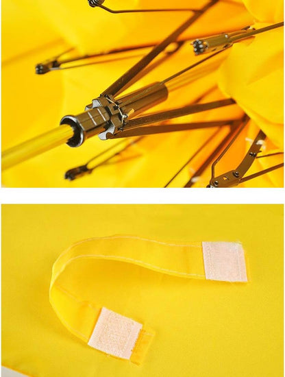 Sun Rain Umbrella UM-Banana Folding Yellow Umbrella UV Protection for Outdoor Activities Fancy Gifts
