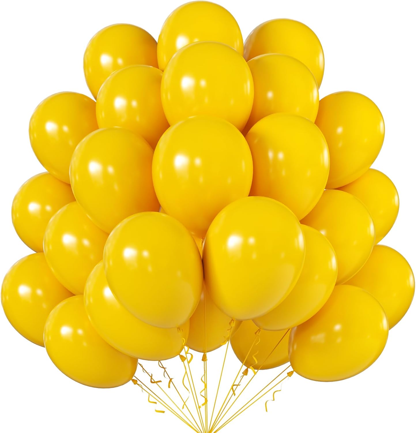 12 Inch Lemon Yellow Balloons, 50 Pcs Latex Helium Balloons for Kid's Birthday Party, Baby Shower, Wedding, Graduate Party Decorations
