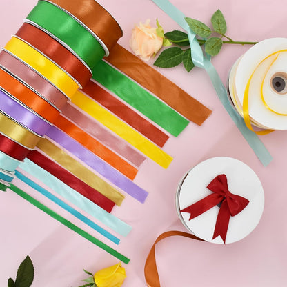 7/8 Inch x 100yds Lemon Light Yellow Satin Ribbon Gift Wrap Ribbon | Solid Frabic Ribbon for Graduation Lei Making Crafts Bows Invitations Flower Bouquets Wrap Birthday Wedding Fall Decor