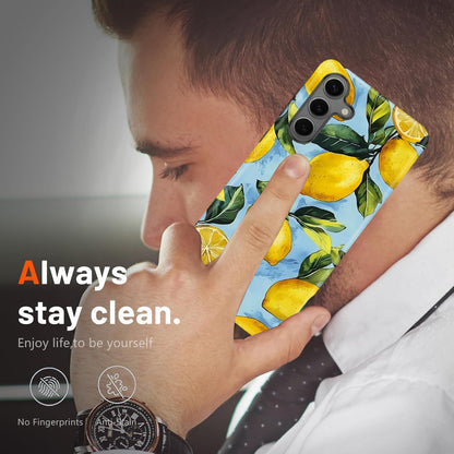 Compatible for Samsung Galaxy S24 FE 5G Case,Double Layer Shockproof Protection Heavy Duty Phone Cover,Lemon