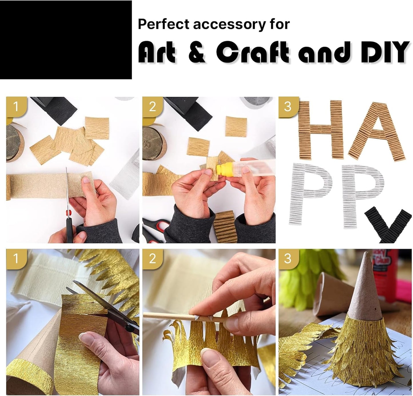 Light Yellow Pale Pastel Yellow Crepe Paper Streamers 4pcs 328 FT | Birthday Graduation Engagement Baby Shower Summer Sunflower Little Cutie Wedding Bridal Shower Party Decorations - Colors B
