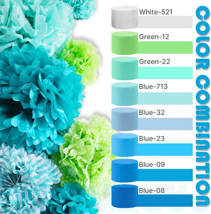 Light Yellow Pale Pastel Yellow Crepe Paper Streamers 4pcs 328 FT | Birthday Graduation Engagement Baby Shower Summer Sunflower Little Cutie Wedding Bridal Shower Party Decorations - Colors B