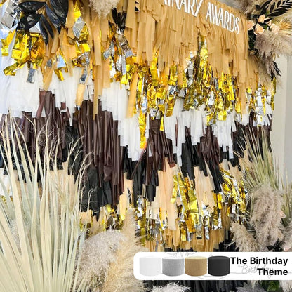 Light Yellow Pale Pastel Yellow Crepe Paper Streamers 4pcs 328 FT | Birthday Graduation Engagement Baby Shower Summer Sunflower Little Cutie Wedding Bridal Shower Party Decorations - Colors B