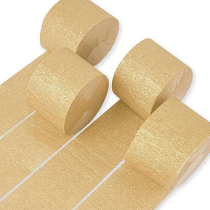 Light Yellow Pale Pastel Yellow Crepe Paper Streamers 4pcs 328 FT | Birthday Graduation Engagement Baby Shower Summer Sunflower Little Cutie Wedding Bridal Shower Party Decorations - Colors B