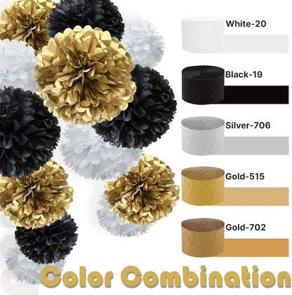 Light Yellow Pale Pastel Yellow Crepe Paper Streamers 4pcs 328 FT | Birthday Graduation Engagement Baby Shower Summer Sunflower Little Cutie Wedding Bridal Shower Party Decorations - Colors B