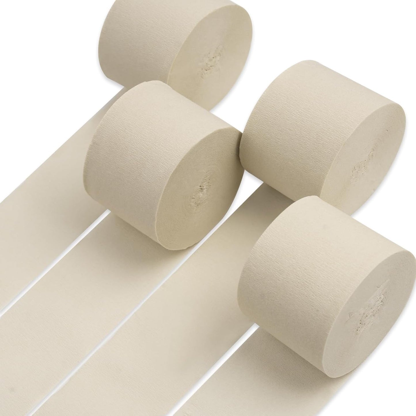 Light Yellow Pale Pastel Yellow Crepe Paper Streamers 4pcs 328 FT | Birthday Graduation Engagement Baby Shower Summer Sunflower Little Cutie Wedding Bridal Shower Party Decorations - Colors B