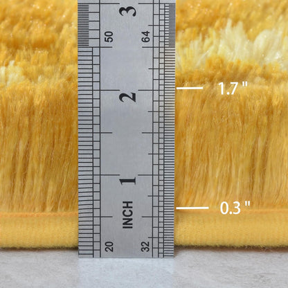 4x6 Large Washable Area Rugs for Living Room Tie-Dyed Orange Yellow | Non-Slip Indoor Shag Fuzzy Soft Fluffy Modern Carpet for Bedroom Dorm Bedside Girls Boys Kids Nursery Playroom Home Decor