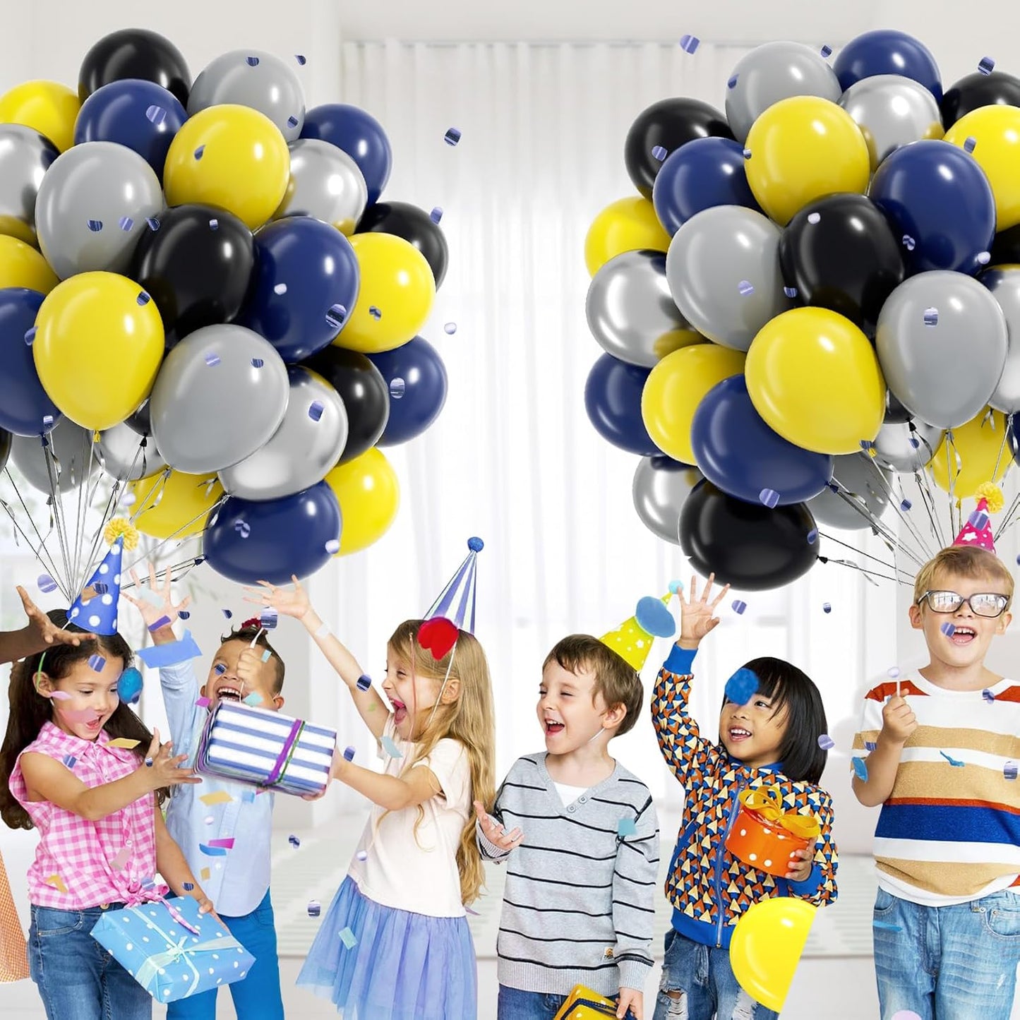 60pcs Pink and Yellow Balloons 12inch, with Sand White Latex Balloons for Anniversary Wedding Baby Shower Birthday Party Decorations