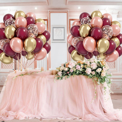 60pcs Pink and Yellow Balloons 12inch, with Sand White Latex Balloons for Anniversary Wedding Baby Shower Birthday Party Decorations