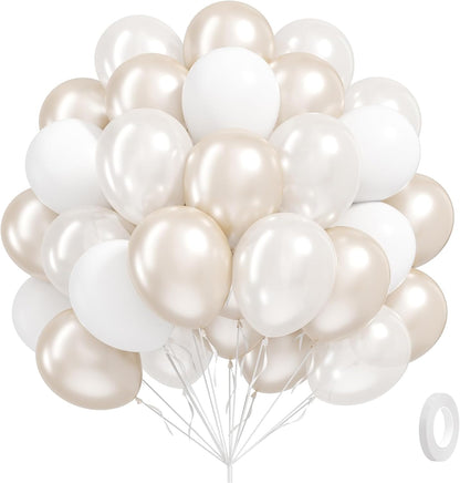 60pcs Pink and Yellow Balloons 12inch, with Sand White Latex Balloons for Anniversary Wedding Baby Shower Birthday Party Decorations