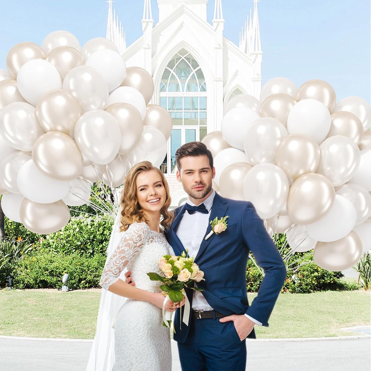 60pcs Pink and Yellow Balloons 12inch, with Sand White Latex Balloons for Anniversary Wedding Baby Shower Birthday Party Decorations