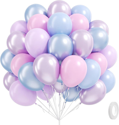 60pcs Pink and Yellow Balloons 12inch, with Sand White Latex Balloons for Anniversary Wedding Baby Shower Birthday Party Decorations