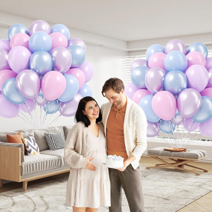 60pcs Pink and Yellow Balloons 12inch, with Sand White Latex Balloons for Anniversary Wedding Baby Shower Birthday Party Decorations