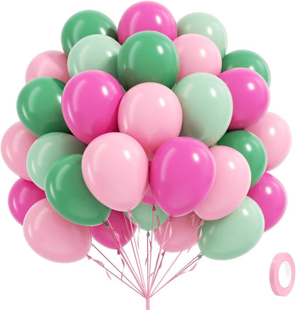 60pcs Pink and Yellow Balloons 12inch, with Sand White Latex Balloons for Anniversary Wedding Baby Shower Birthday Party Decorations